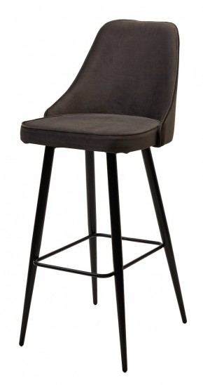 Барный стул NEPAL-BAR ГРАФИТ #14, велюр/ черный каркас (H=78cm) М-City в Агрызе - agryz.mebel24.online | фото 4