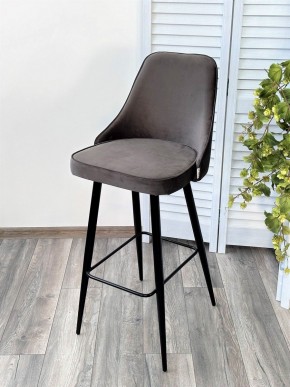 Барный стул NEPAL-BAR ГРАФИТ #14, велюр/ черный каркас (H=78cm) М-City в Агрызе - agryz.mebel24.online | фото 5