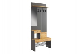 БАСКО Прихожая К1 (графит) в Агрызе - agryz.mebel24.online | фото 2