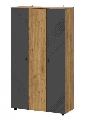 БАЙКАЛ Шкаф трехстворчатый (Графит/Дуб золотой) в Агрызе - agryz.mebel24.online | фото