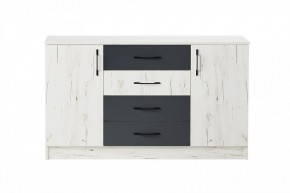 БЕАТРИС Комод К1400 (дуб крафт белый/антрацит) в Агрызе - agryz.mebel24.online | фото 1