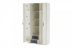 БЕАТРИС Шкаф Трио (дуб крафт белый/антрацит) в Агрызе - agryz.mebel24.online | фото 2