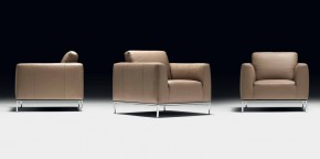 CAPRERA Armchair (P279.010.L30) КРЕСЛО, кожа 3094 сер.беж. цв. в Агрызе - agryz.mebel24.online | фото