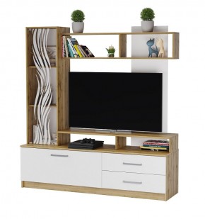ДАРЬЯ Гостиная (Дуб вотан/Белый глянец) модульная в Агрызе - agryz.mebel24.online | фото 3