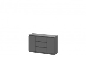 ДЕНВЕР Комод 3 ящика двухстворчатый (Графит серый) в Агрызе - agryz.mebel24.online | фото