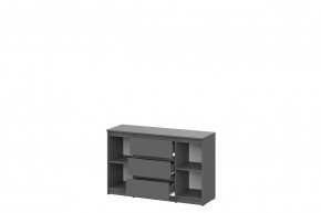 ДЕНВЕР Комод 3 ящика двухстворчатый (Графит серый) в Агрызе - agryz.mebel24.online | фото 3