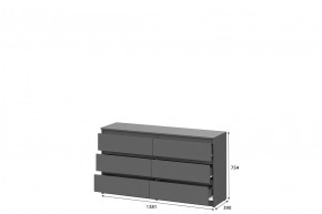 ДЕНВЕР Комод с ящиками (1,38м) Серия 2 (Графит серый) в Агрызе - agryz.mebel24.online | фото 2