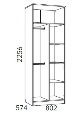 Детская Фанк Шкаф для одежды НМ 014.07 М в Агрызе - agryz.mebel24.online | фото 3