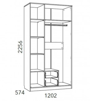 Детская Фанк Шкаф комбинированный НМ 013.08-01 М1 в Агрызе - agryz.mebel24.online | фото 3