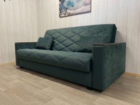 Диван Престиж-15 (НПБ+МДФ) велюр Sensey bottle green в Агрызе - agryz.mebel24.online | фото