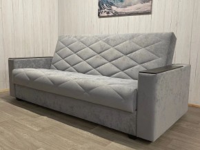Диван Престиж-15 (НПБ+МДФ) велюр Sensey silver в Агрызе - agryz.mebel24.online | фото 2