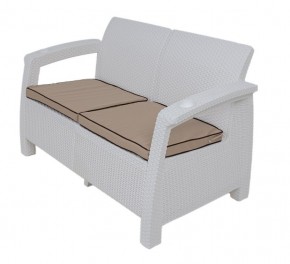 Диван Yalta Premium Sofa 2 Set (Ялта) белый (+подушки под спину) в Агрызе - agryz.mebel24.online | фото