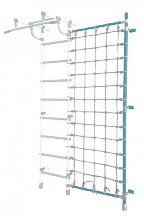 Дополнительная стойка к пристенному ДСК Pastel с сеткой для лазания, цв. бирюзовый в Агрызе - agryz.mebel24.online | фото
