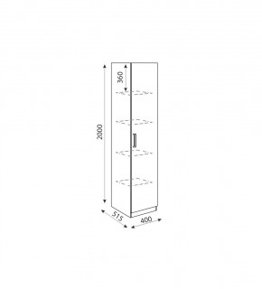 Дуглас (подростковая) М03 Пенал в Агрызе - agryz.mebel24.online | фото 2