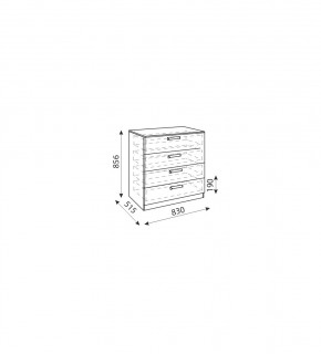 Дуглас (подростковая) М06 Комод в Агрызе - agryz.mebel24.online | фото 2