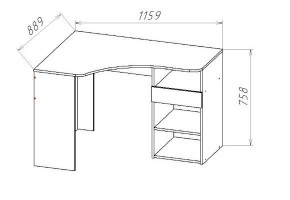 ГЕОМЕТРИЯ ГМТ.10 Стол угловой в Агрызе - agryz.mebel24.online | фото 2