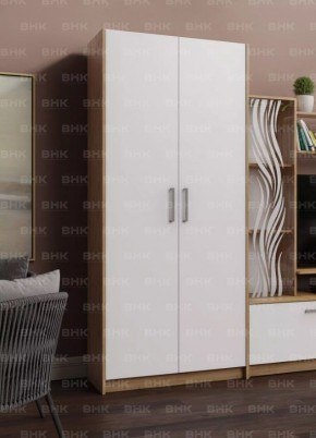 ДАРЬЯ Шкаф (Дуб Вотан/Белый глянец) гостиная в Агрызе - agryz.mebel24.online | фото 2