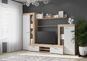 Гостиная Дельта (Сонома/Белый) в Агрызе - agryz.mebel24.online | фото 3