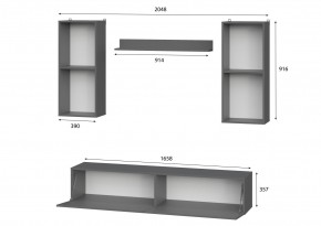 Гостиная МГС 10 (Графит) в Агрызе - agryz.mebel24.online | фото 3