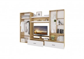 Гостиная НЕНСИ (модульная) Крафт золотой/Белый глянец в Агрызе - agryz.mebel24.online | фото 5