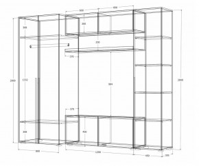 Гостиная Норден (Дуб Крафт белый) в Агрызе - agryz.mebel24.online | фото 4