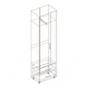 ГРАФ Шкаф 2-х створчатый с 2 ящиками (перламутр) в Агрызе - agryz.mebel24.online | фото 2