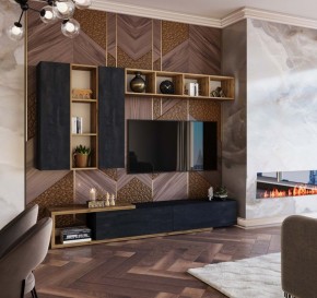 ХЛОЯ Гостиная (Дуб Вотан/Обсидиан) модульная в Агрызе - agryz.mebel24.online | фото 11