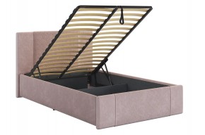 ХЛОЯ Кровать 1200 с ПМ (нежно-розовый велюр) в Агрызе - agryz.mebel24.online | фото