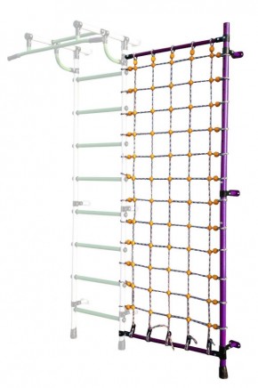 Дополнительная стойка к пристенному ДСК с сеткой для лазания, цв. фиолетовый в Агрызе - agryz.mebel24.online | фото