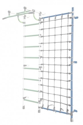 Дополнительная стойка к пристенному ДСК Pastel с сеткой для лазания, цв. голубой в Агрызе - agryz.mebel24.online | фото