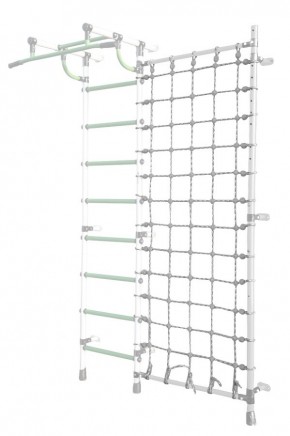 Дополнительная стойка к пристенному ДСК Pastel с сеткой для лазания, цв. белый в Агрызе - agryz.mebel24.online | фото