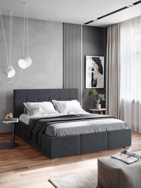 Интерьерная Кровать Рио 1.6 Ортопед на опорах Серый в Агрызе - agryz.mebel24.online | фото