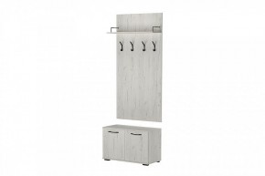 ИТАЛИЯ Вешалка В-800/Обувница О-800 (дуб крафт белый) в Агрызе - agryz.mebel24.online | фото 1