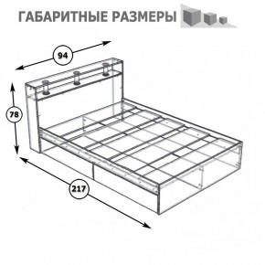 Камелия Кровать 0900, цвет белый, ШхГхВ 93,5х217х78,2 см., сп.м. 900х2000 мм., без матраса, основание есть в Агрызе - agryz.mebel24.online | фото 5