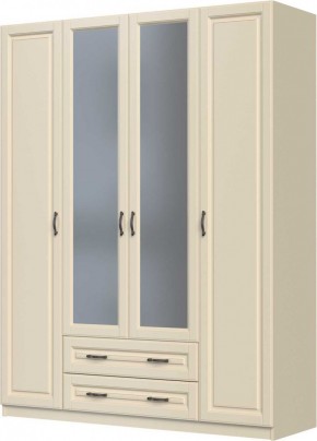 КАНТРИ Шкаф ШР-4 с 2 зерк. (слоновая кость) ЛАК в Агрызе - agryz.mebel24.online | фото