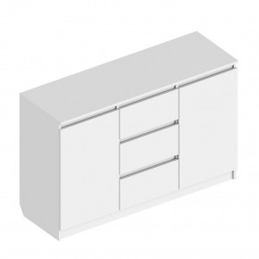 Комод 2-ств. с 3 ящиками "Бьянко" (Белый лофт) в Агрызе - agryz.mebel24.online | фото 1