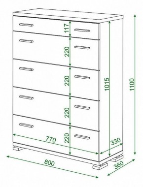 Комод Домино КМ-1 в Агрызе - agryz.mebel24.online | фото 3