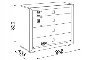 Комод малый Глэдис М26 (Дуб Золотой/Цемент светлый) в Агрызе - agryz.mebel24.online | фото 2