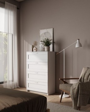 Комод СИРИУС с четырьмя ящиками, цвет белый в Агрызе - agryz.mebel24.online | фото