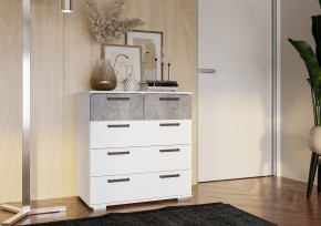 Комод Стандарт-5 NEW (белый/цемент светлый) в Агрызе - agryz.mebel24.online | фото 3
