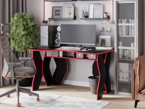 Компьютерный стол КЛ №9.0 (Черный/Красный) в Агрызе - agryz.mebel24.online | фото 4