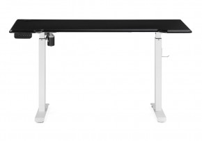 Компьютерный стол Маркос с механизмом подъема 140х80х75 черная шагрень / белый в Агрызе - agryz.mebel24.online | фото 3