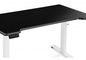 Компьютерный стол Маркос с механизмом подъема 140х80х75 черная шагрень / белый в Агрызе - agryz.mebel24.online | фото 6