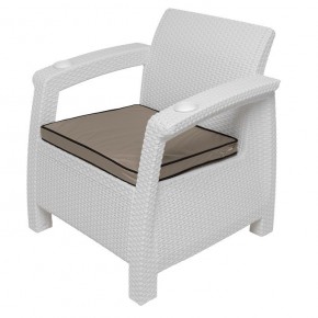 Комплект кресел Yalta Premium Double Seat (Ялта) белый (+подушки под спину) в Агрызе - agryz.mebel24.online | фото 3