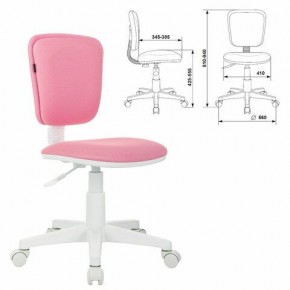 Кресло детское BRABIX "Joy MG-204W", без подлокотников, пластик белый, ткань TW, розовое, 533011 в Агрызе - agryz.mebel24.online | фото 1