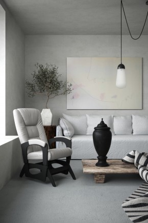 Кресло маятниковое Леон 29-К-КР (экокожа/крем) в Агрызе - agryz.mebel24.online | фото
