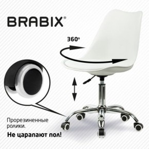 Кресло стул BRABIX "Eames MG-310 CH", хром, пластик белый, экокожа белая, 532923 в Агрызе - agryz.mebel24.online | фото 7