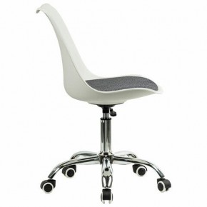 Кресло стул BRABIX "Eames MG-310 CH", хром, пластик белый, ткань серая, 532924 в Агрызе - agryz.mebel24.online | фото 3