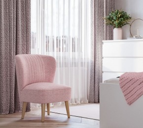 Кресло Унельма светло-розовый, ткань рогожка в Агрызе - agryz.mebel24.online | фото 3