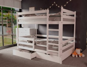 Кровать двухъярусная без крыши 80*160 Белый в Агрызе - agryz.mebel24.online | фото